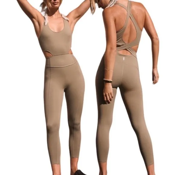 Free People Movement 
Back It Up Onesie. Size Large - Image 2