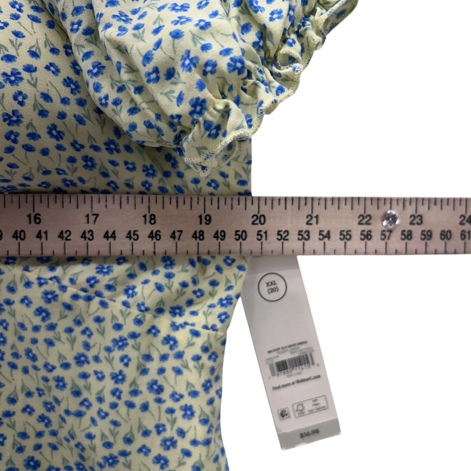 Coquette Midi Dress XXL Milkmaid Feminine Floral Prairie Yellow Hippie Soft Girl - Image 11