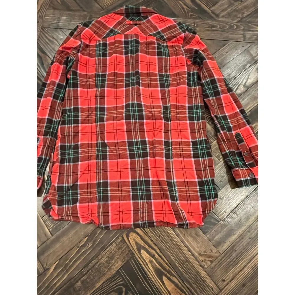 Duluth Flannel Shirt Women Small Lumberjack Cowgirl Hiking Camping Buttons Trip Red - Image 3