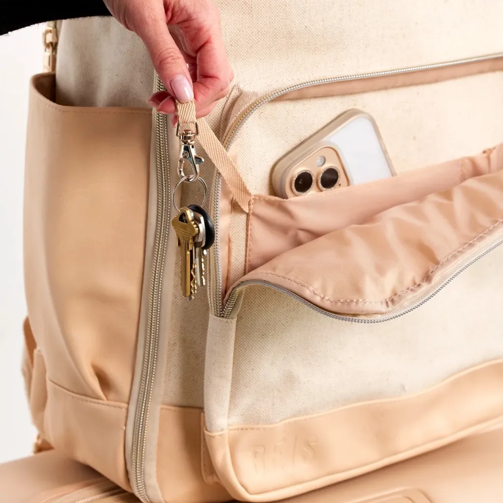 Beis The Travel Backpack in Beige - Image 3