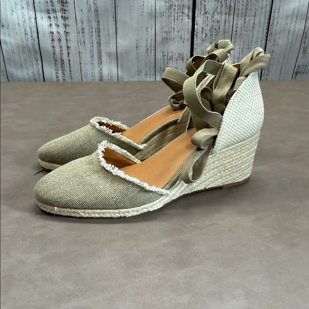 Lucky Brand Light Brown Rimony Espadrille Wedge Platform Shoes - Image 2
