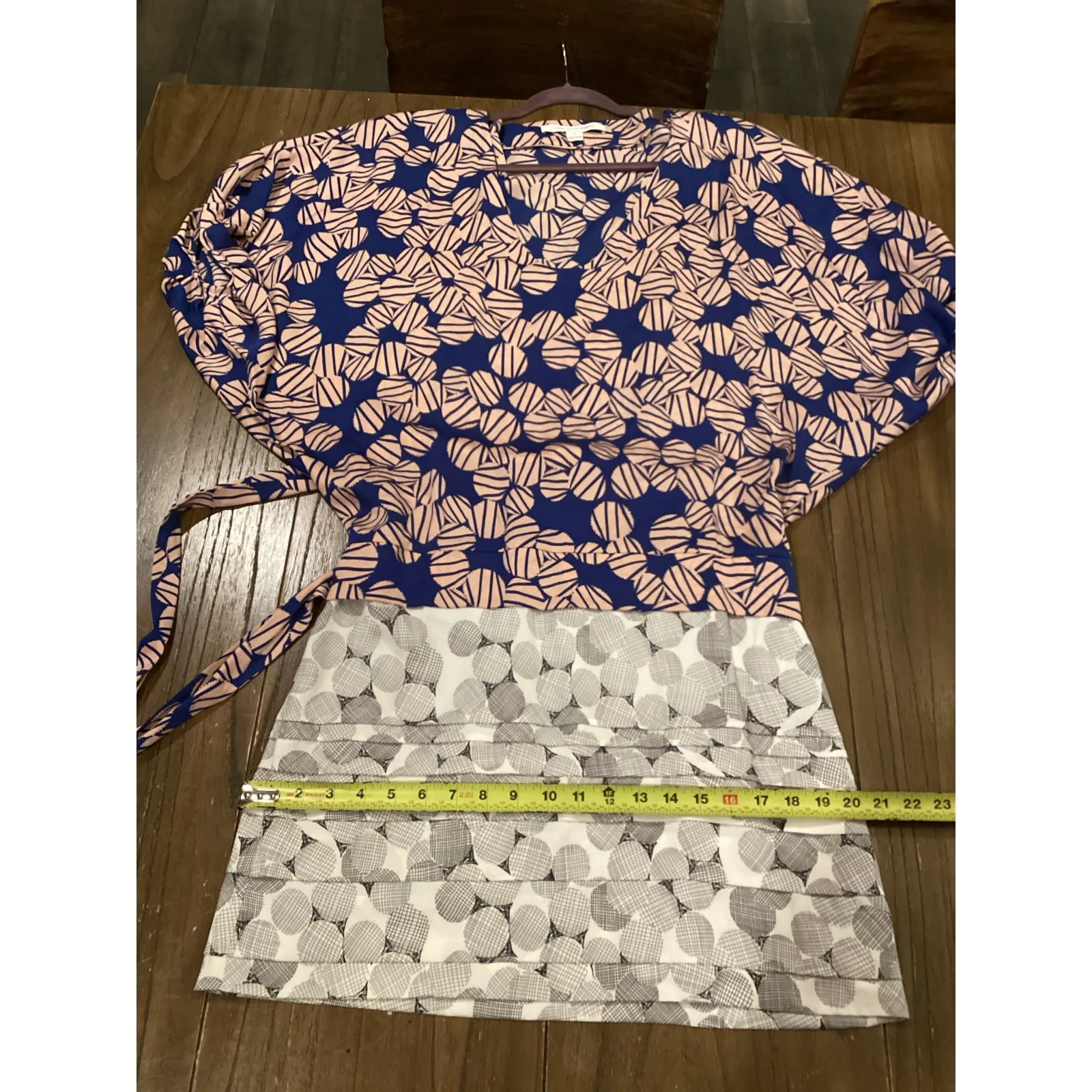 Diane Von Furstenberg DVF Edna Silk purple geo print Mini Dress Size 10 - Image 11