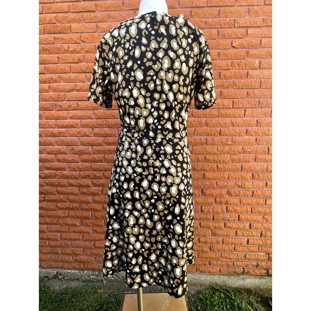 Leopard print saints dress black gold and white Bon Temps Boutique Women's XL - Image 2