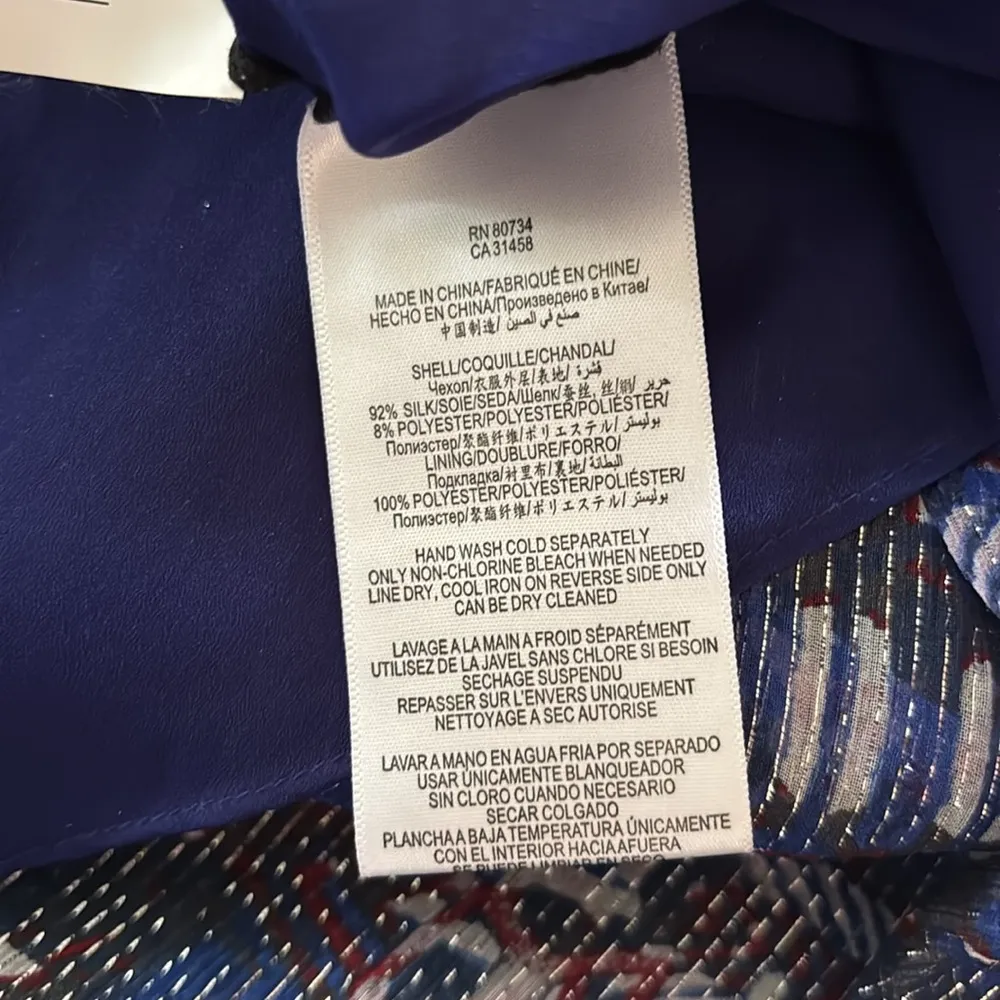 BCBG BGBGMAXAZRIA Inga One Shoulder SILK Printed Maxi Dress Sz 6 Whimsy Goth - Image 12