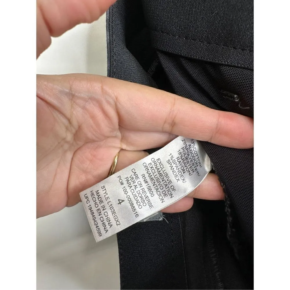 Wit & Wisdom Pants Womens Animal Print Straight Leg Gray/Black Size 4 NWT Gray - Image 6