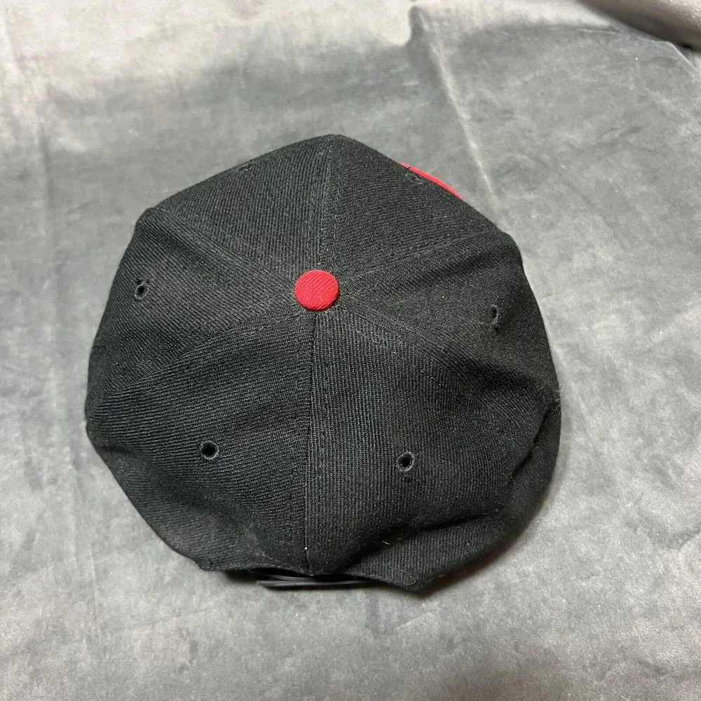 Vintage Apsaroke Snapback Hat Crow Native American Black‎ Red Otto Cap Black - Image 5