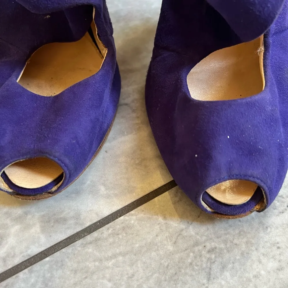 Giuseppe Zanotti  Purple Suede Pump - Image 99