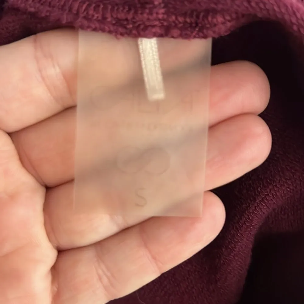 Calia by Carrie Underwood Effortess lMaroon Cold Shoulder Cut Out Hoodie Sz S Red - Image 6