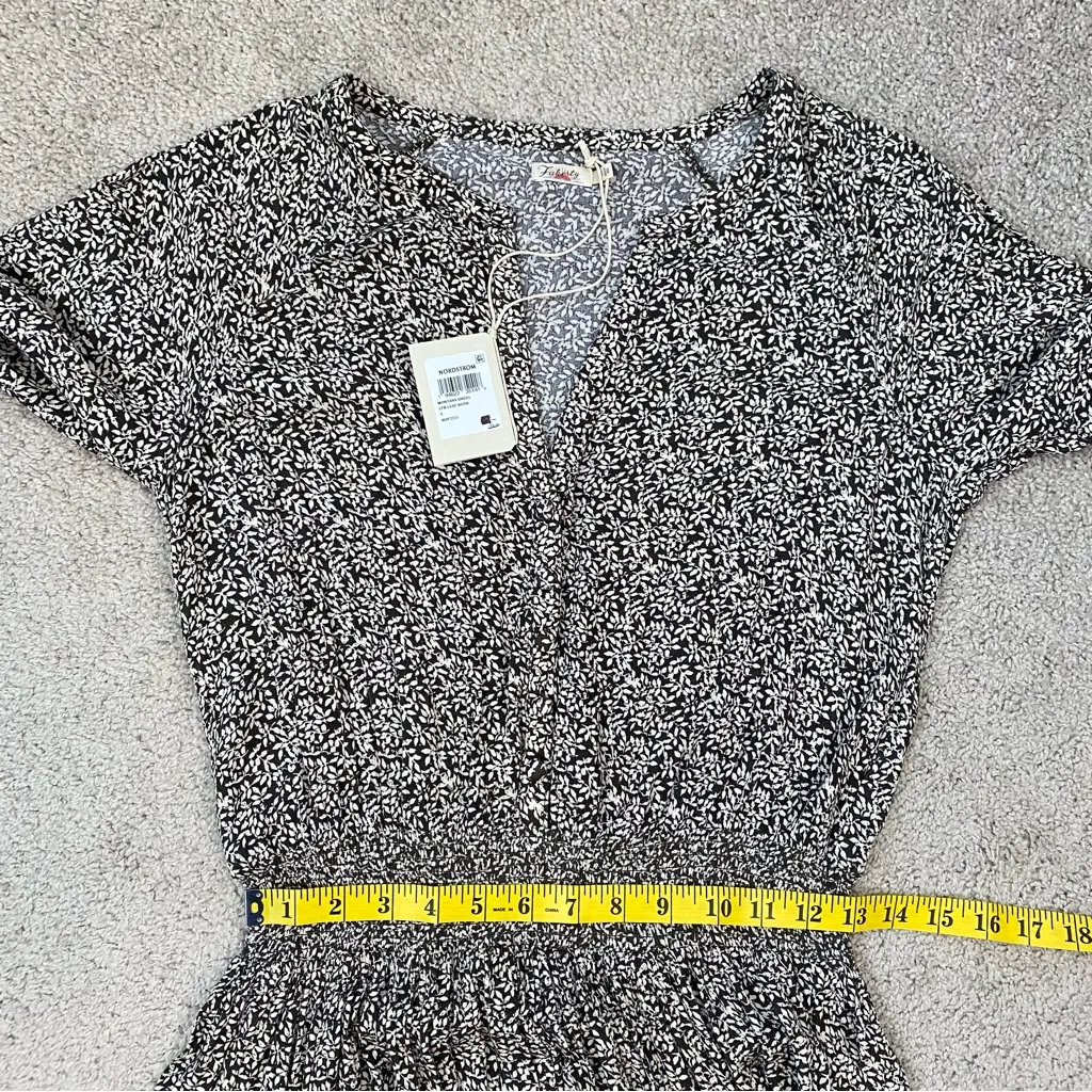 Faherty Montara Leaf Long Sleeve Dress S - Image 11