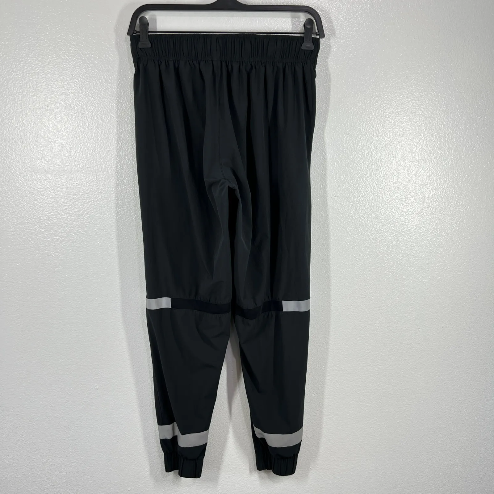Nike Air Running Pants‎ Reflective Stripe Joggers Lightweight Black Size Medium - Image 3