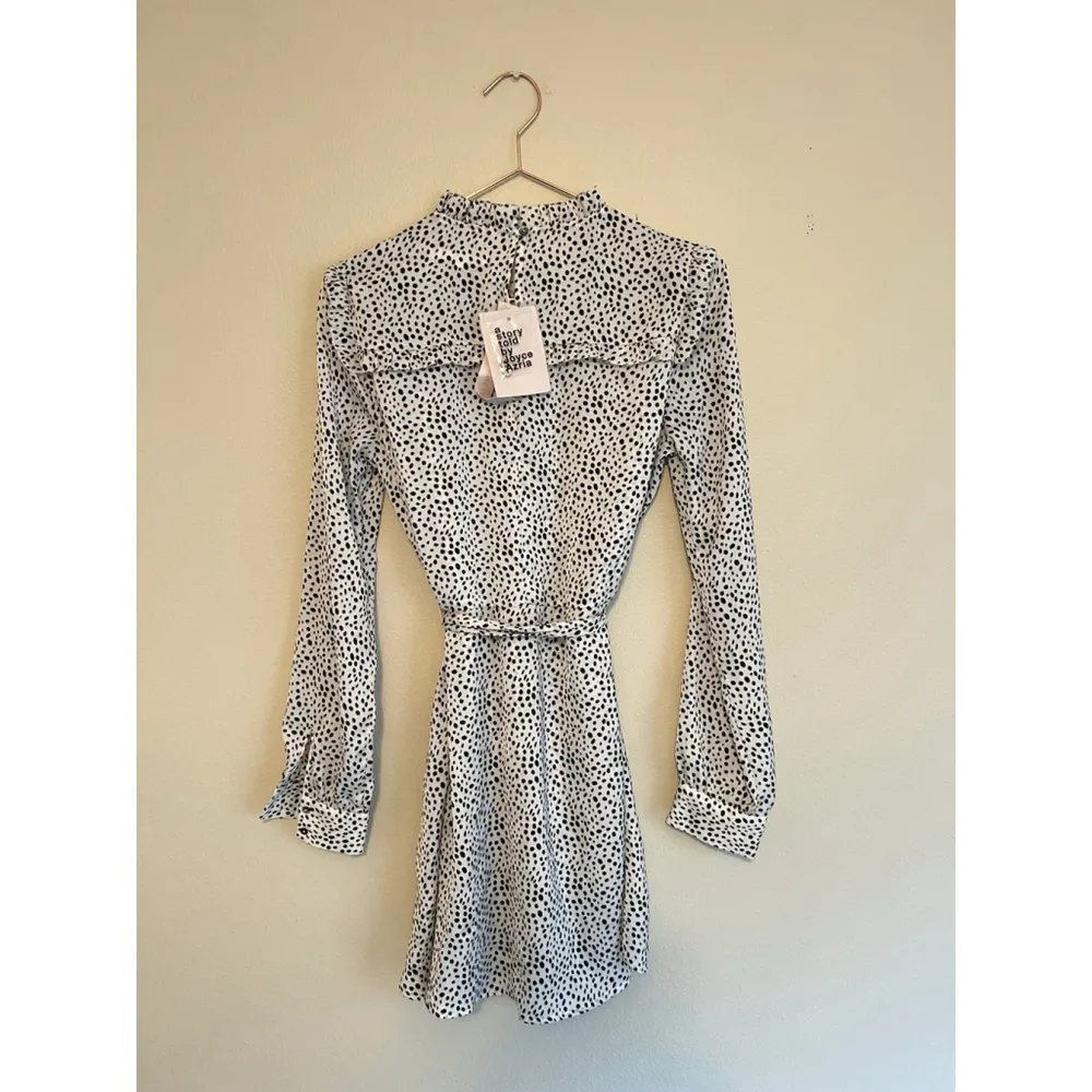 NEW Avec Les Filles Style: SNW70000-199-0117 Color: White/Black Tie Dress Size S - Image 4