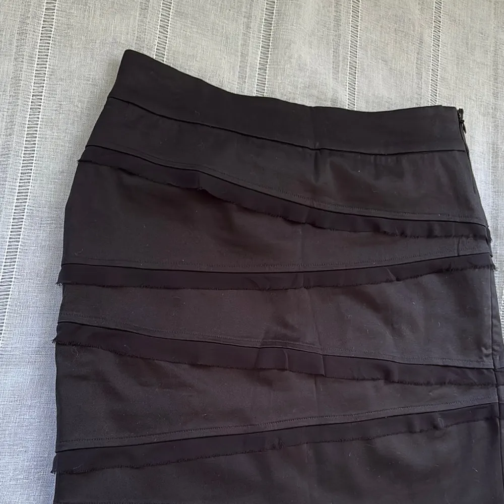 White House Black Market Black Tiered Pencil  Skirt - Image 2