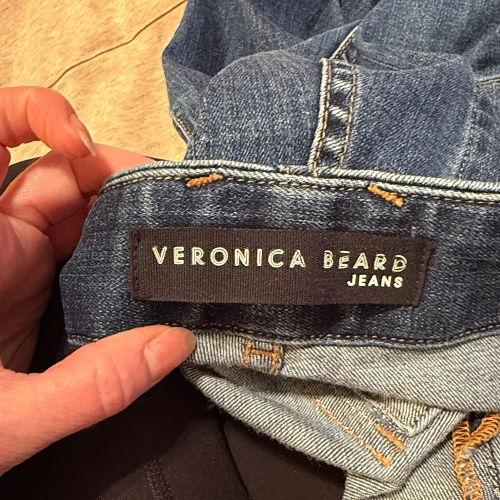 VERONICA BEARD Arya Cargo Straight-Leg Cropped Jeans Size 28/6 - Image 5