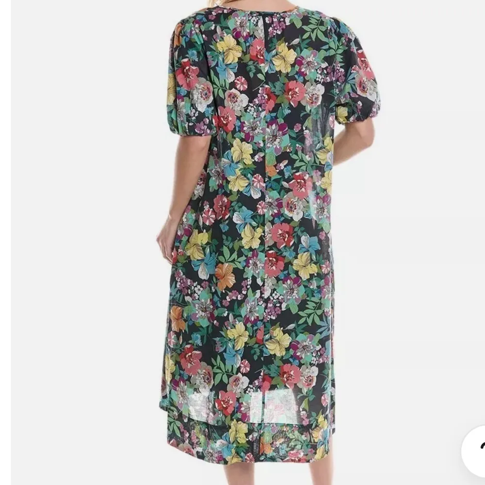 Johnny Was Zahava Tie Neck Midi Dress Floral Tassel Size Small S NWT - Image 10