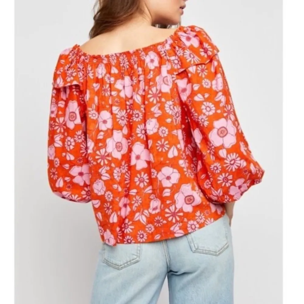 Free People Miss Daisy Printed Top / Heat Wave S - Image 2