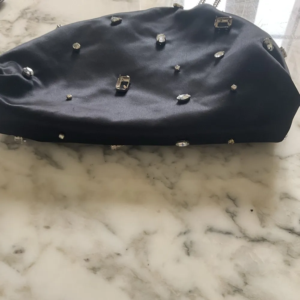NWT J Crew Satin rhinestone clutch missing 1 rhinestone - Image 4