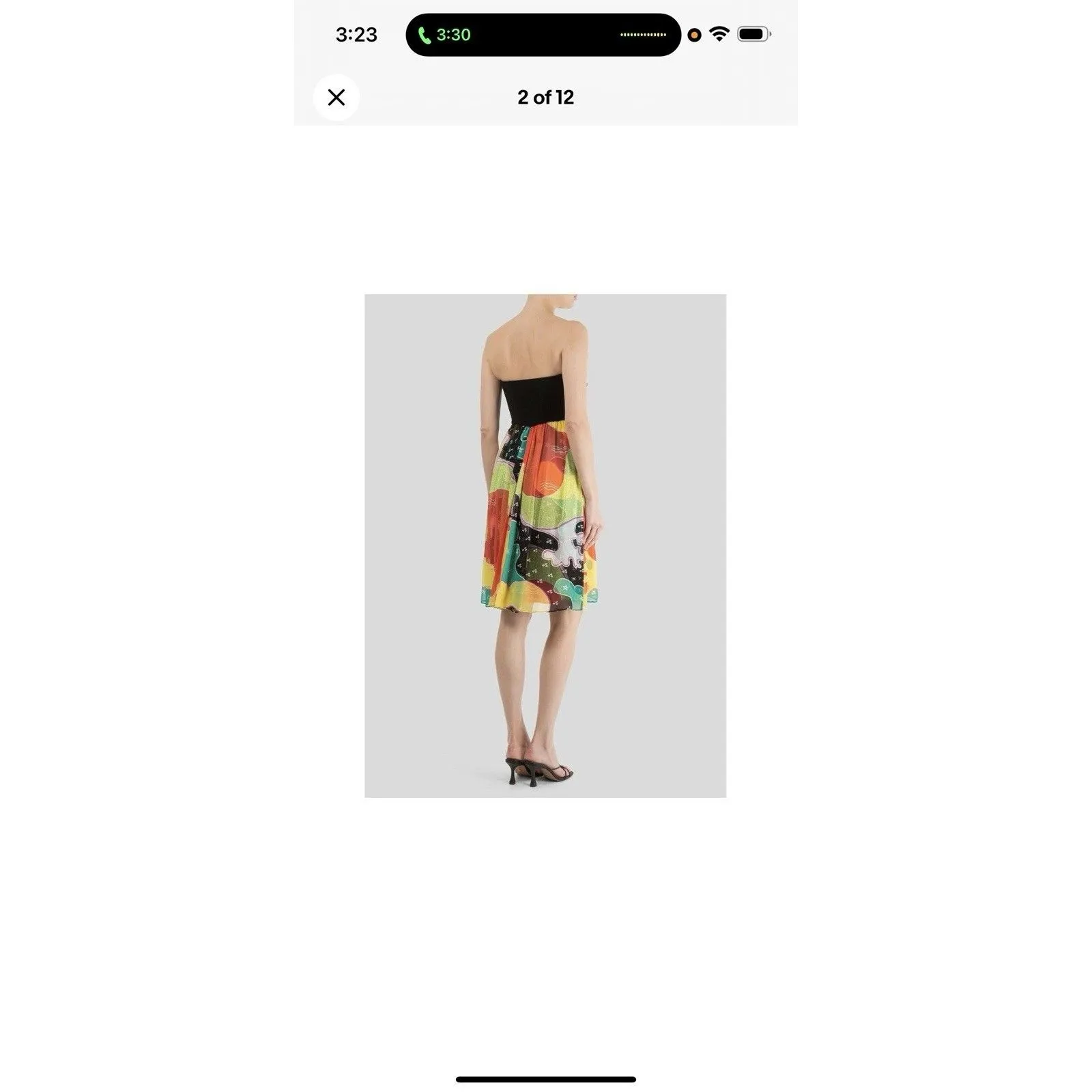 Y2K Diane Von Furstenberg Silk Strapless Dress US 6 Multicolor Artsy Fairy Hoco - Image 5