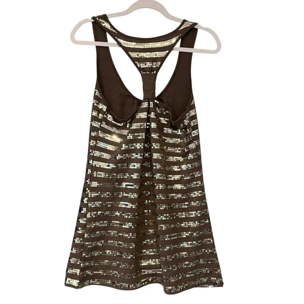 Romeo & Juliet Couture Sequin Racerback Tunic Tank, Sz M - Image 2