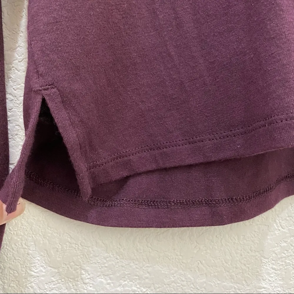 Athleta Burgundy Threadlight Relaxed LS Top L - Image 4
