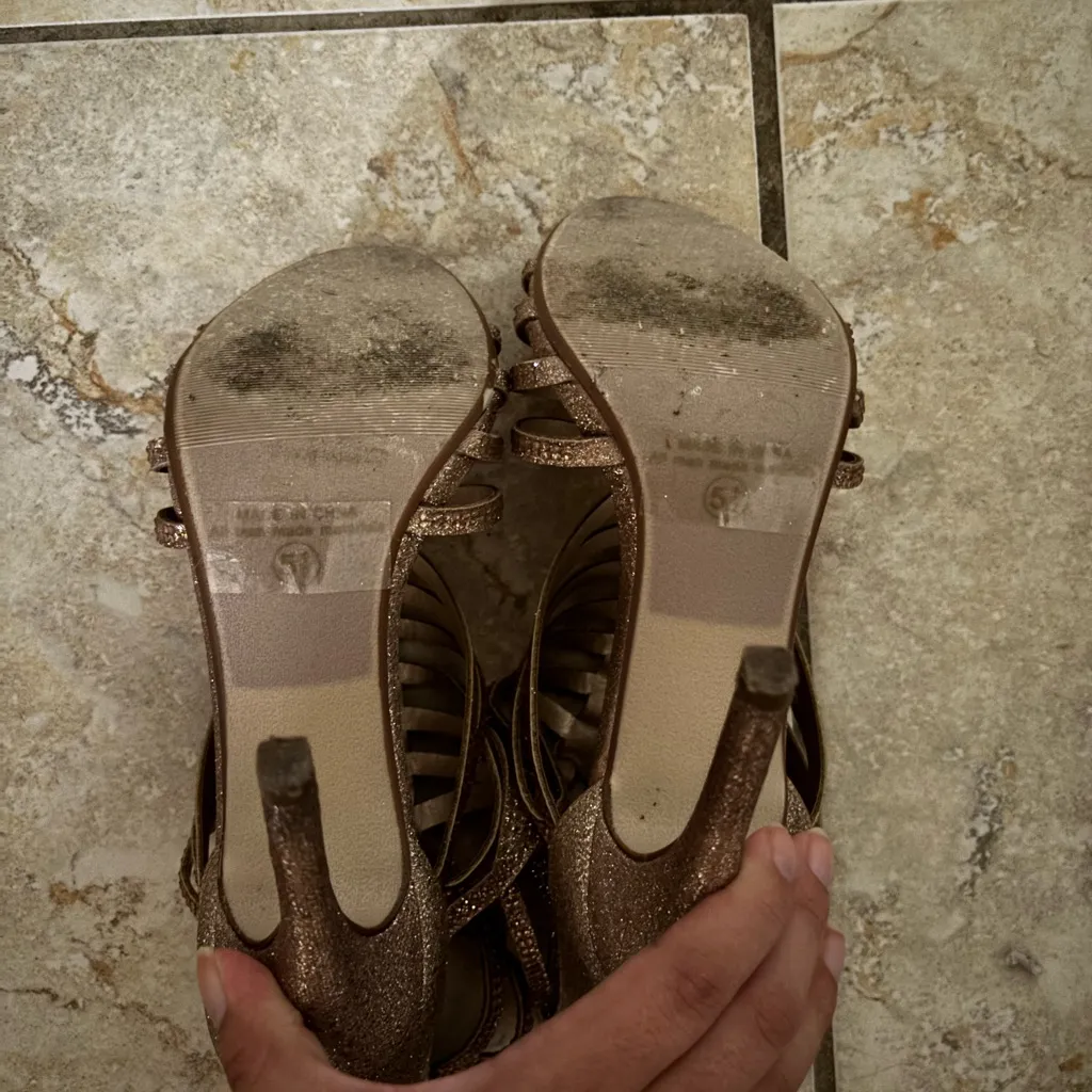 Dreamgirl Shimmering Strappy Heels - Image 3