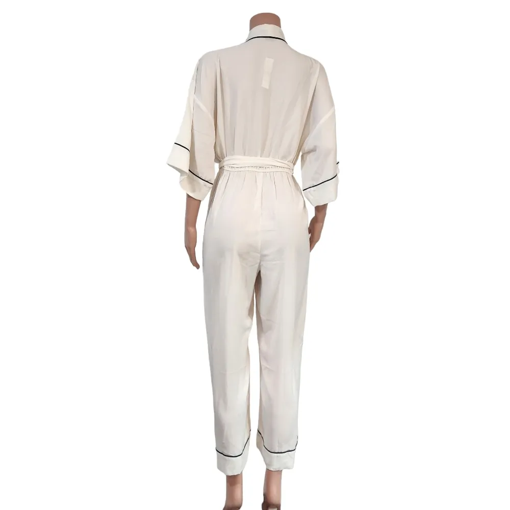 J.Crew Easy-luxe Eco Jumpsuit Pajamas Loungewear Sz M - Image 9