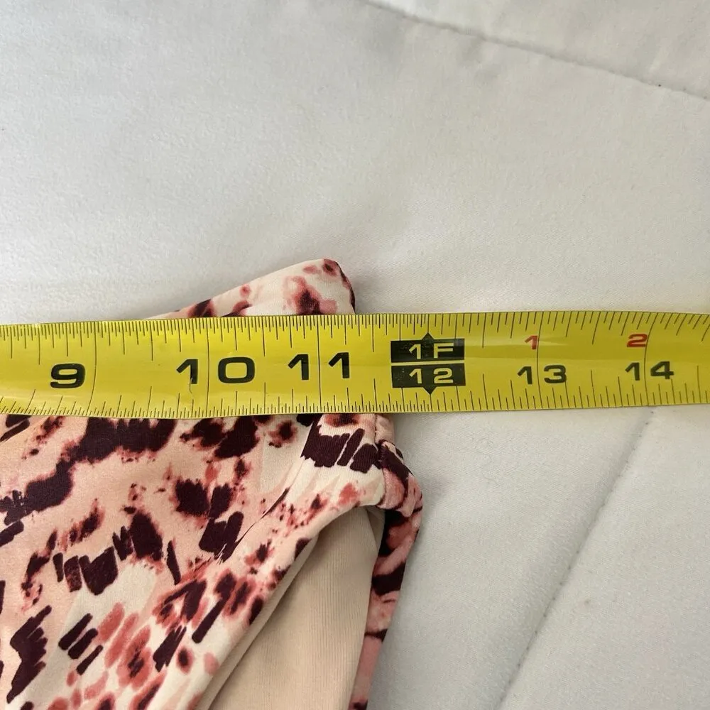 Chelsea28 Womens Small Bikini Set Easy Retro High Waist Swim Bottoms/Top Pink - Image 5