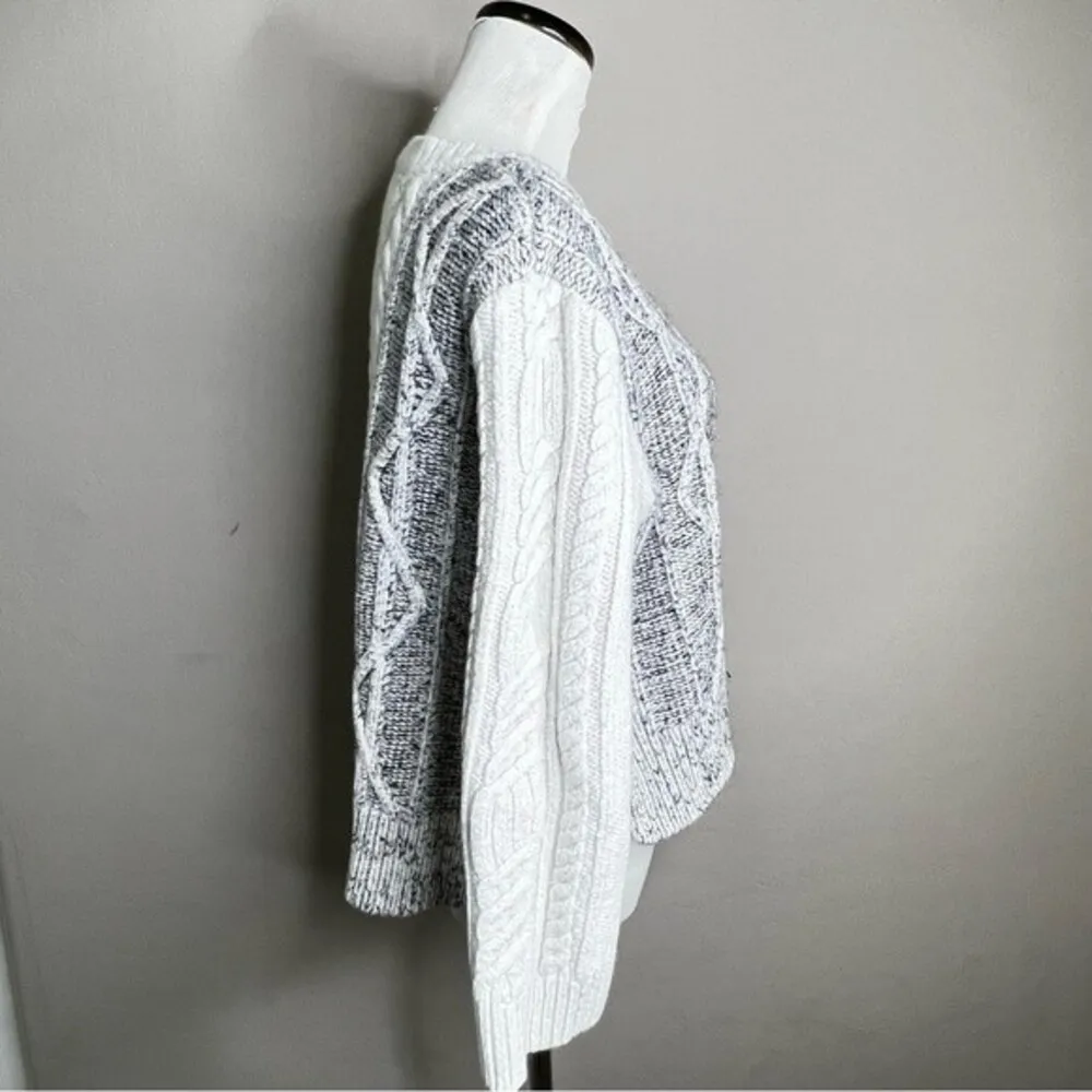 Derek Lam 10 Crosby Cable Knit Sweater Grey - Image 5