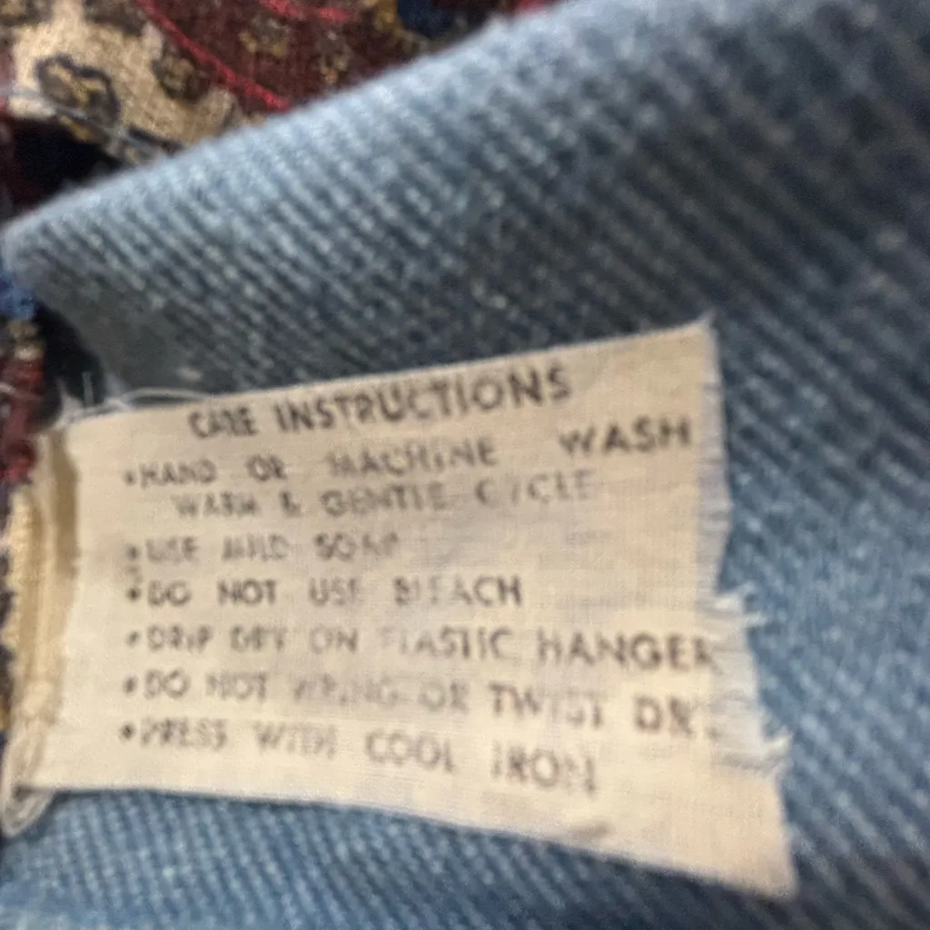 Fred Rothschild Vintage Denim Midi Dress Paisley Belt Timeless Boho Western Blue - Image 7