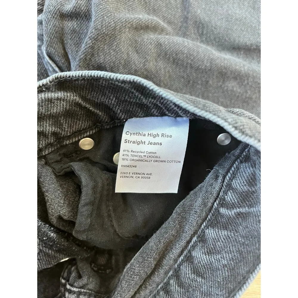 Reformation Cynthia High Rise Straight Leg Jeans Size 25 - Image 4