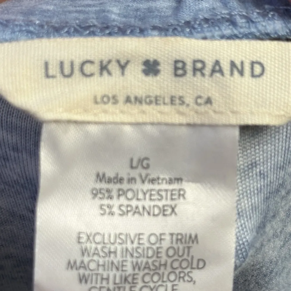 Lucky Brand Blue Star Patterned Pajama Lounge Pants Size Large EUC #2554 - Image 4