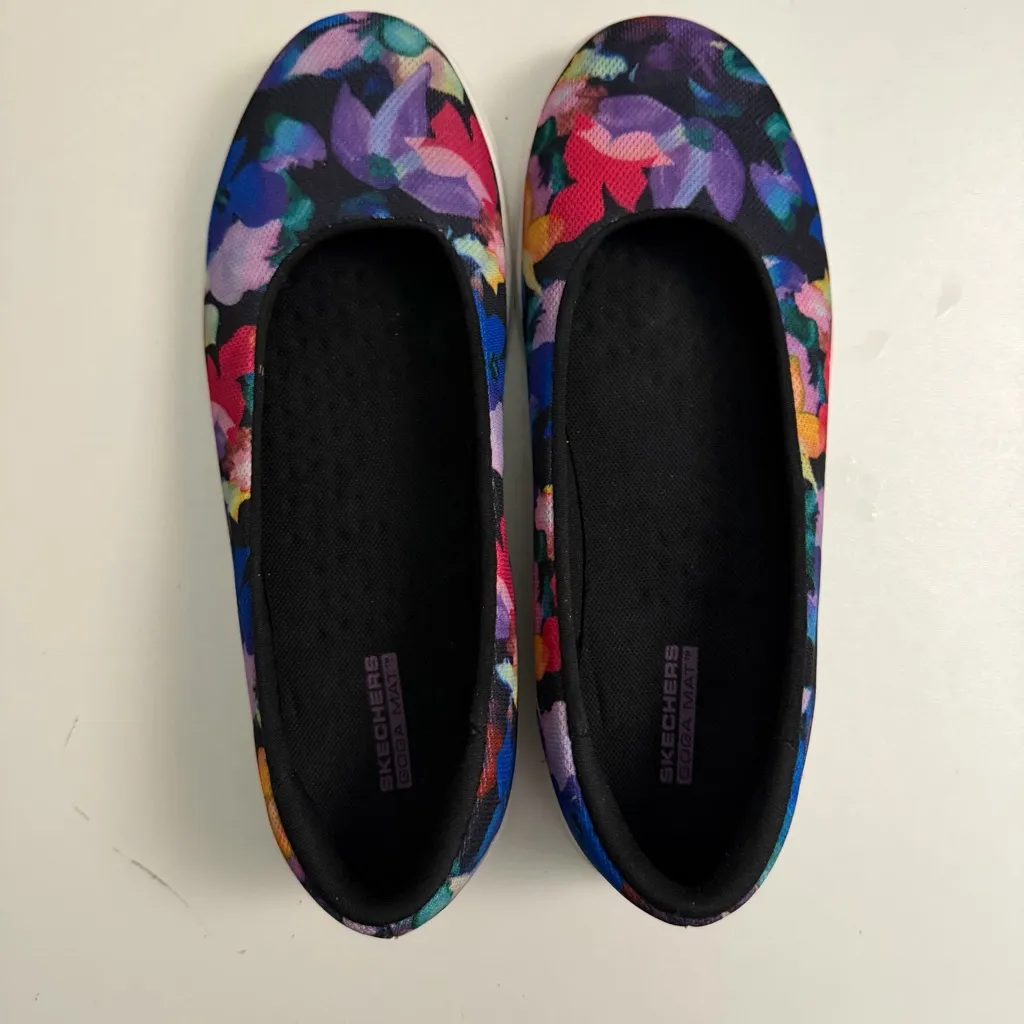 Skechers GOwalk Lite Washable Knit Skimmers Slip Ons Lightweight Blossom Floral - Image 6