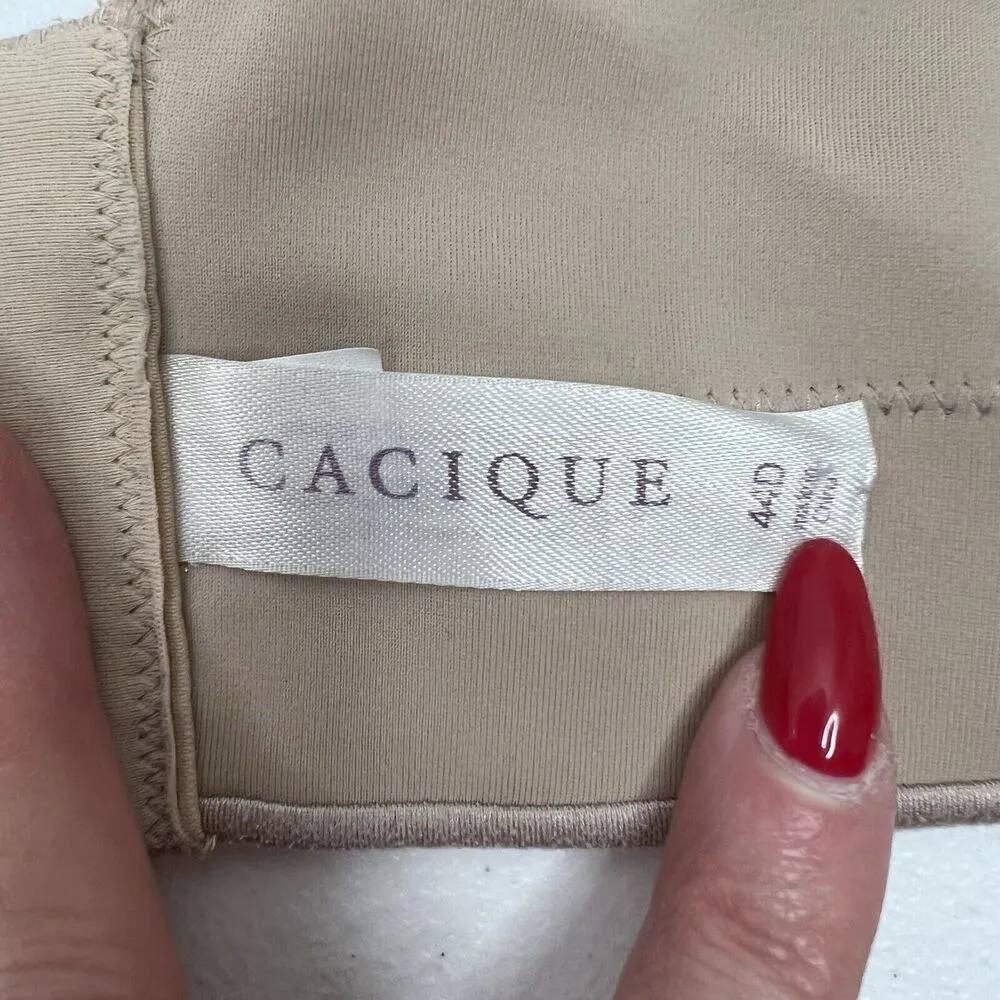Cacique Sz 44D Bra Smooth Balconette Beige Nude Full Coverage Underwired Women’s - Image 4