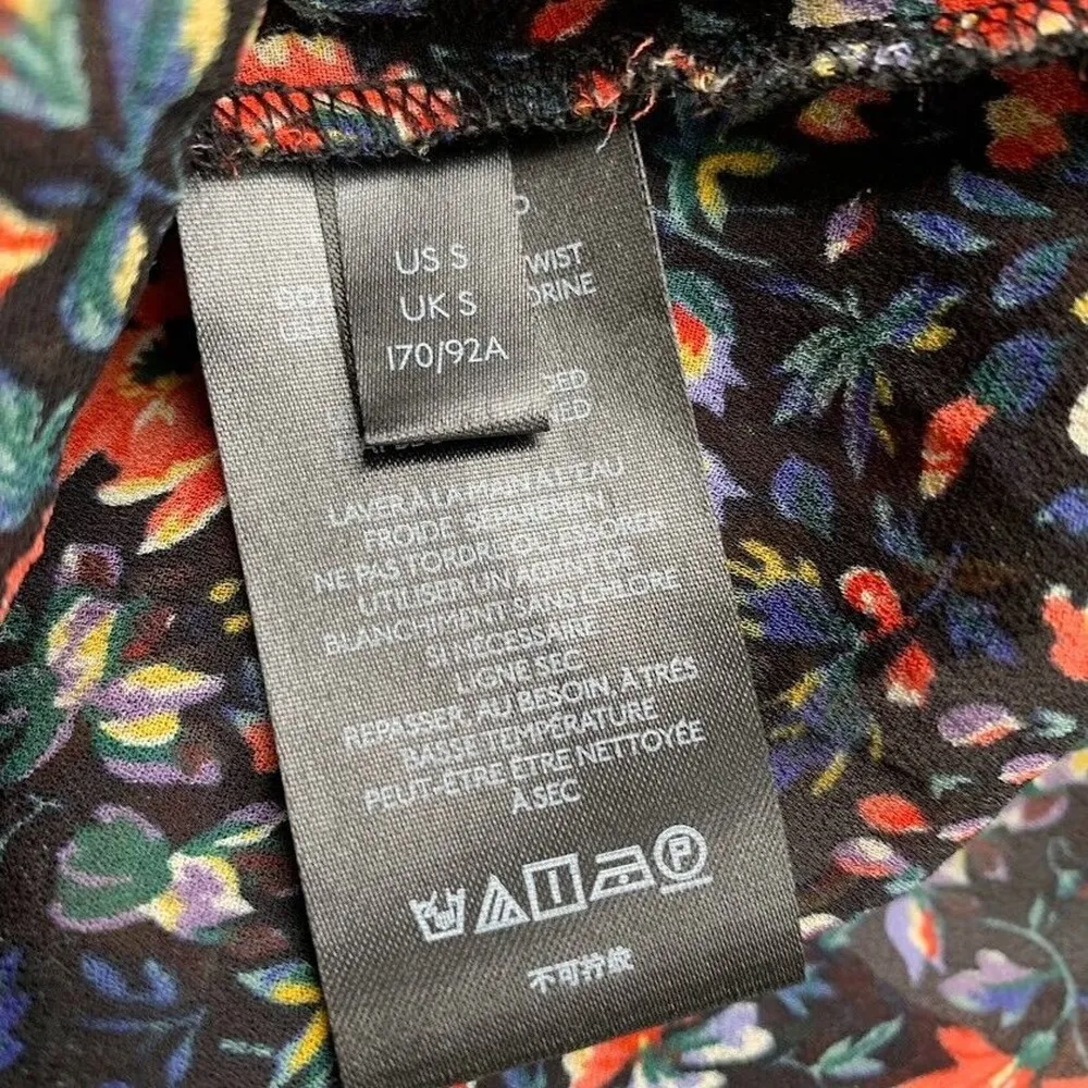 Anthropologie Helene Floral Ruffle Trim Boho Tunic Dress Size Small Oversized - Image 10