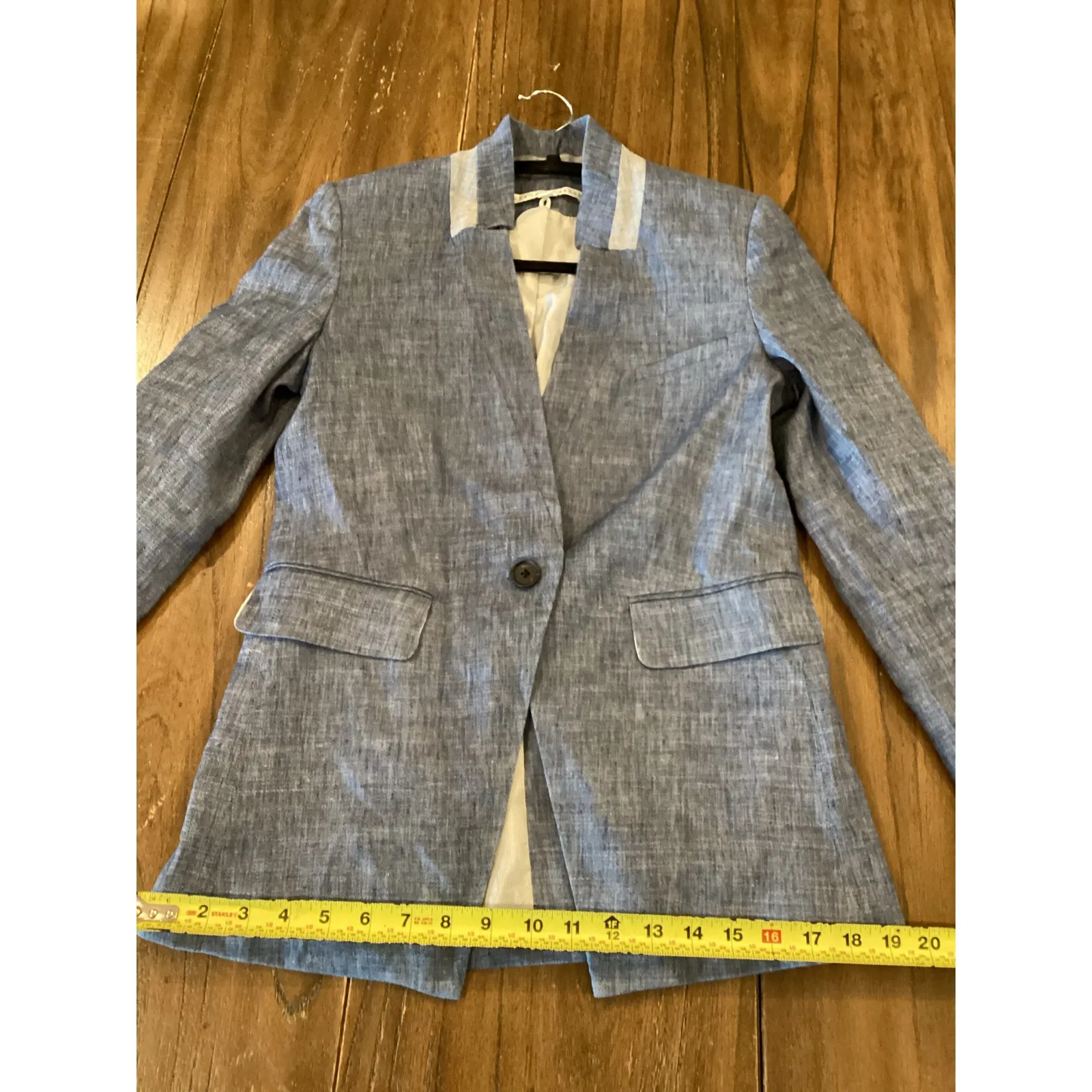 Veronica Beard Orchid Chambray Upcollar Jacket dickey linen blazer Size 6 - Image 6