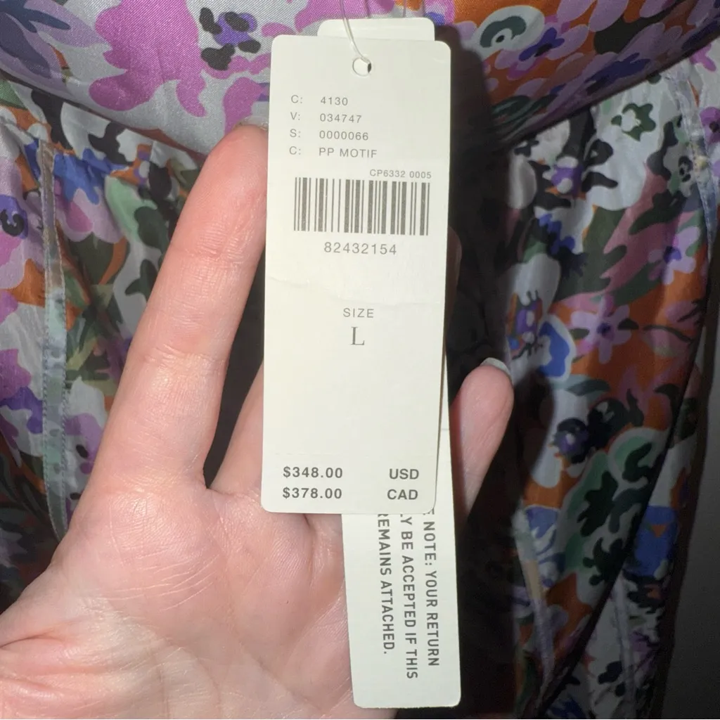 Anthropologie Geisha Designs Floral Strapless Mini Dress Bow Detail $348 Large - Image 10