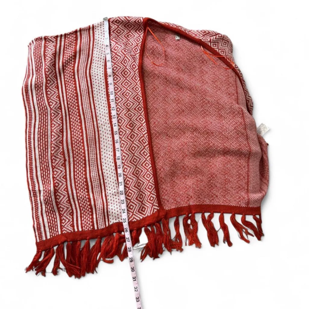 Entro Geometric‎ Pattern Fringe Poncho - Image 16