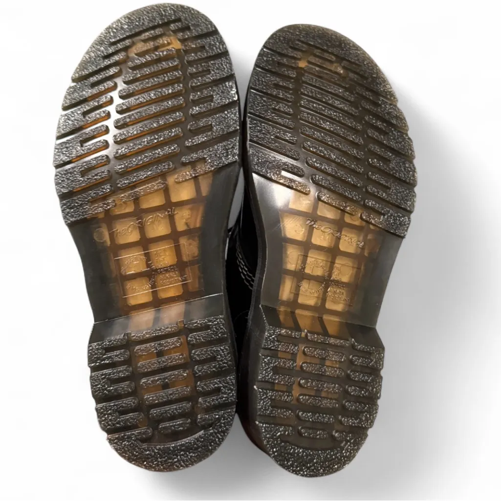 Black Dr. Martens 1460 Contrast-Stitching Combat Boots - Image 4