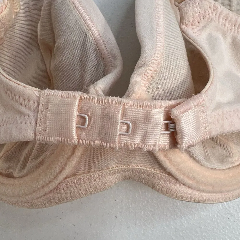 Vtg Victoria's Secret 34A Plunge Bra Underwire Adjustable Peach Demi Cup Padded - Image 6