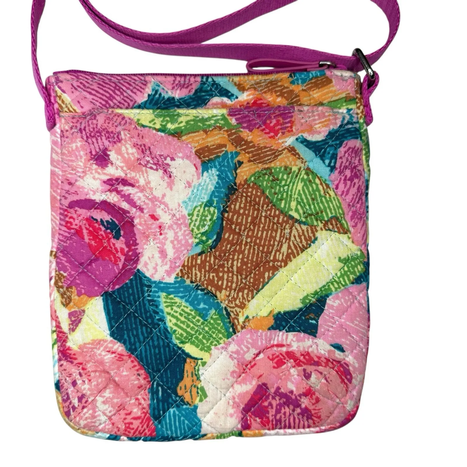 Vera Bradley Iconic Mini Hipster Crossbody Purse RFID Superbloom‎ Quilted Floral - Image 6