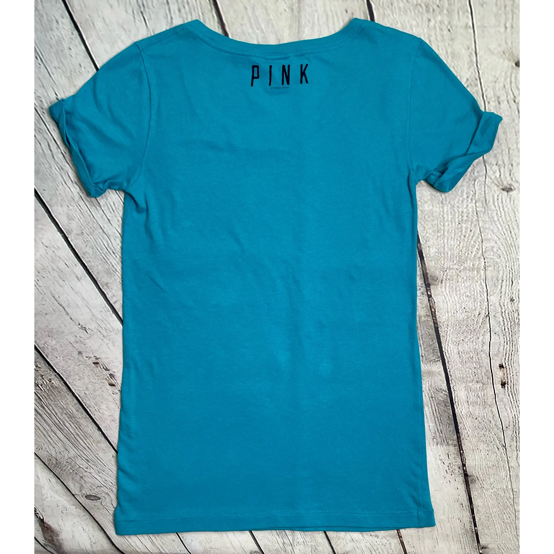 Turquoise Pink Victoria’s Secret Heart Tee - Image 8