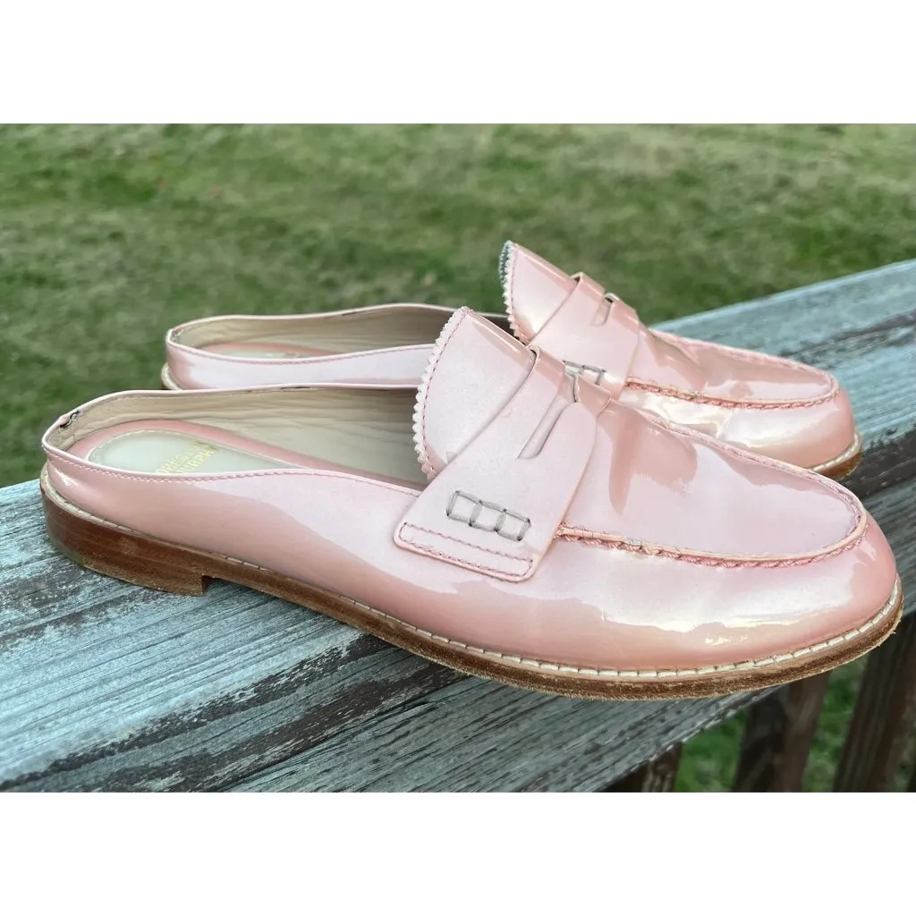 Johnston & Murphy Womens Pink Patent Leather Slip On Shoes Mules Size 8.5 - Image 3