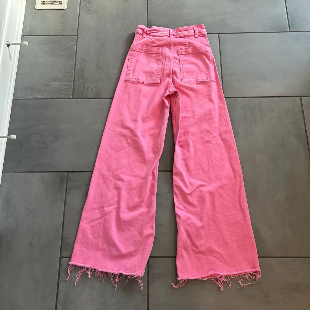 Zara Marine Straight Jeans in Hot Pink - Image 4