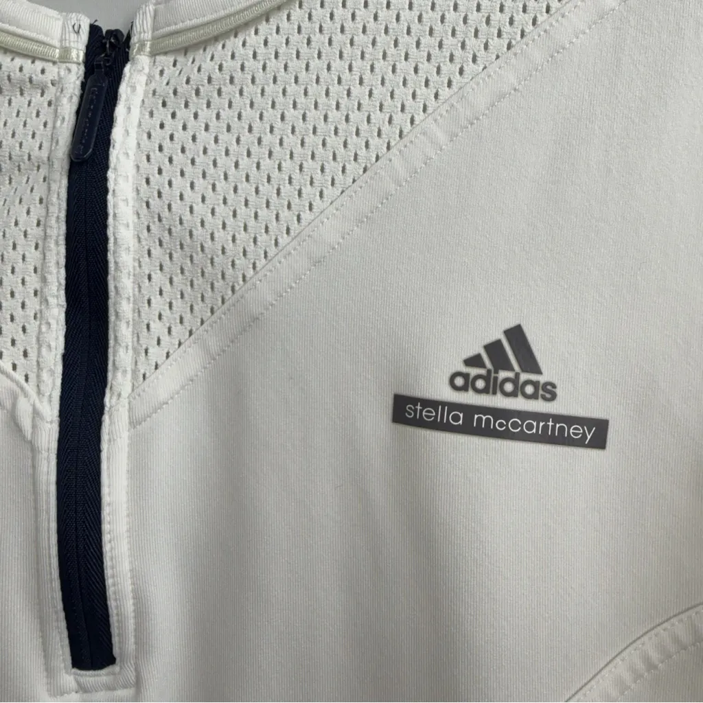 Adidas by Stella McCartney 3/4 Sleeve Top barricade tennis collection size M White Size M - Image 3