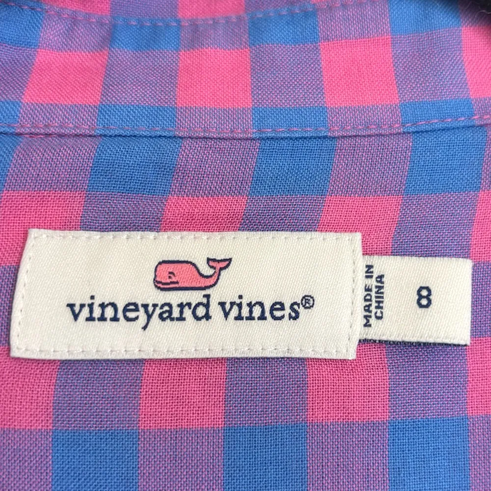 Vineyard Vines  gingham half button down popover - Image 6