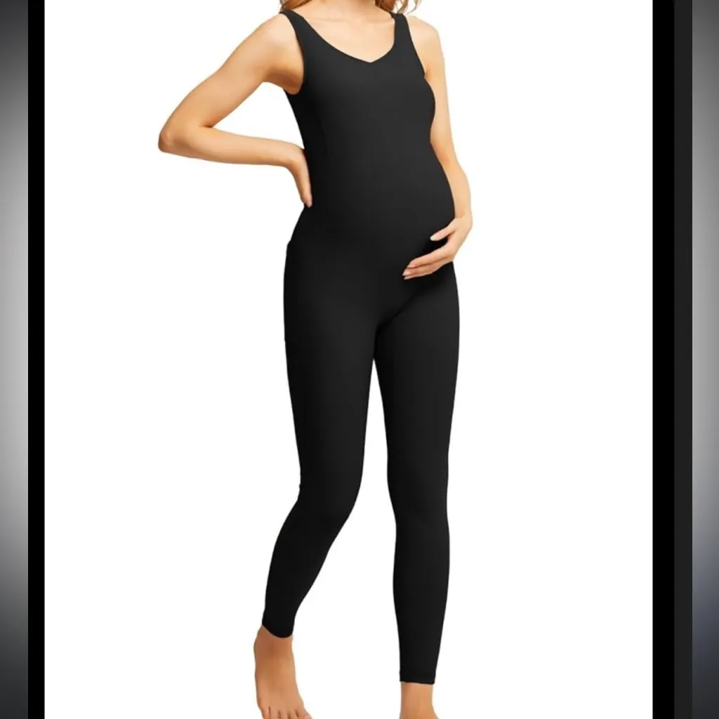 For Moms‎ to Be Maacie Black Ribbed Maternity Bodysuit Size XXL - Image 5