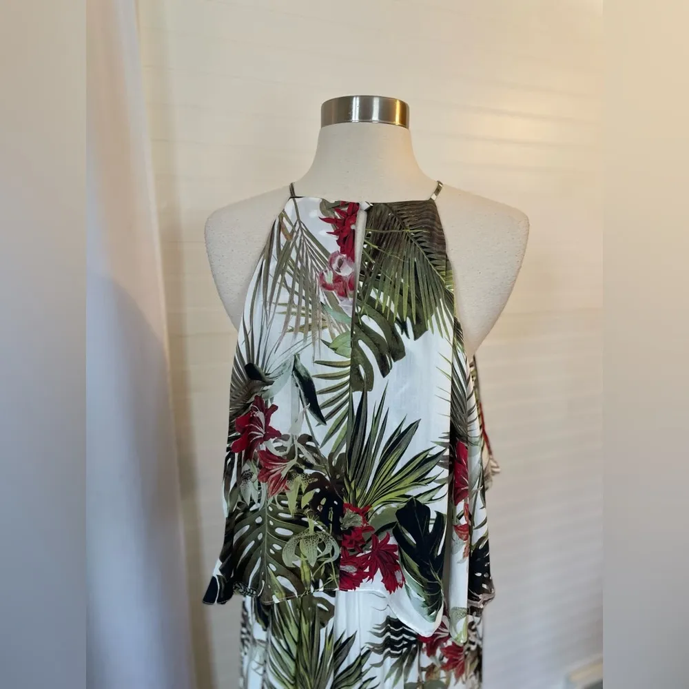 Gianni Bini Medelyn Dress Tropical High Neck Midi Dress - Image 5