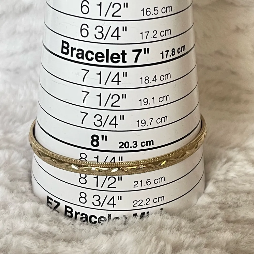 Vintage gold tone bangle bracelets set of 5 - Image 8