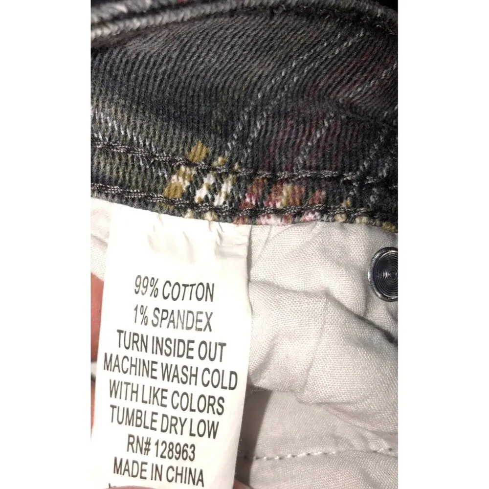 Indigo Rein Womens Plaid Skinny Jeans Size 1 or 25 Black Red Stretch Faded Wash - Image 7