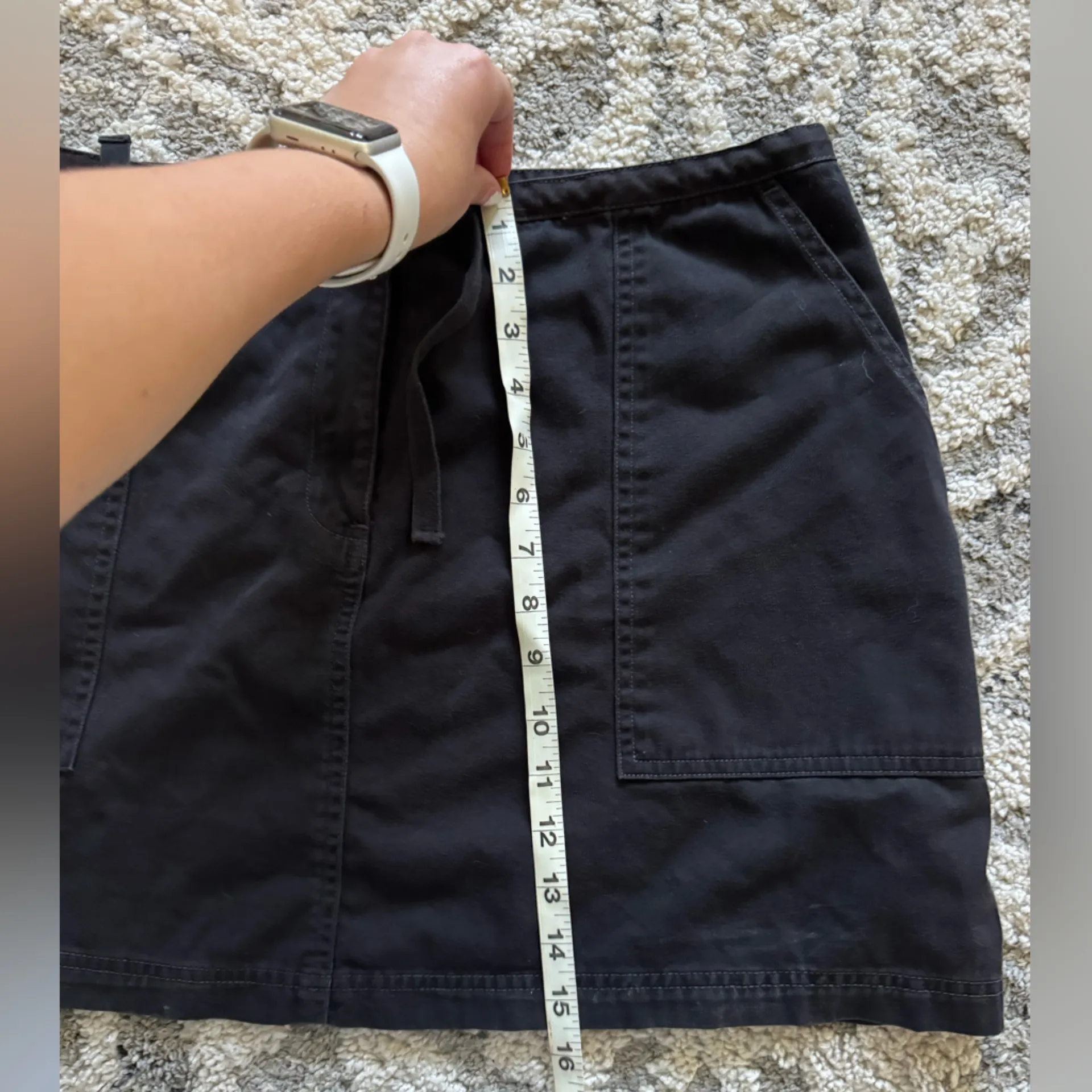 Y2K black Cargo mini skirt Size 16 - Image 4