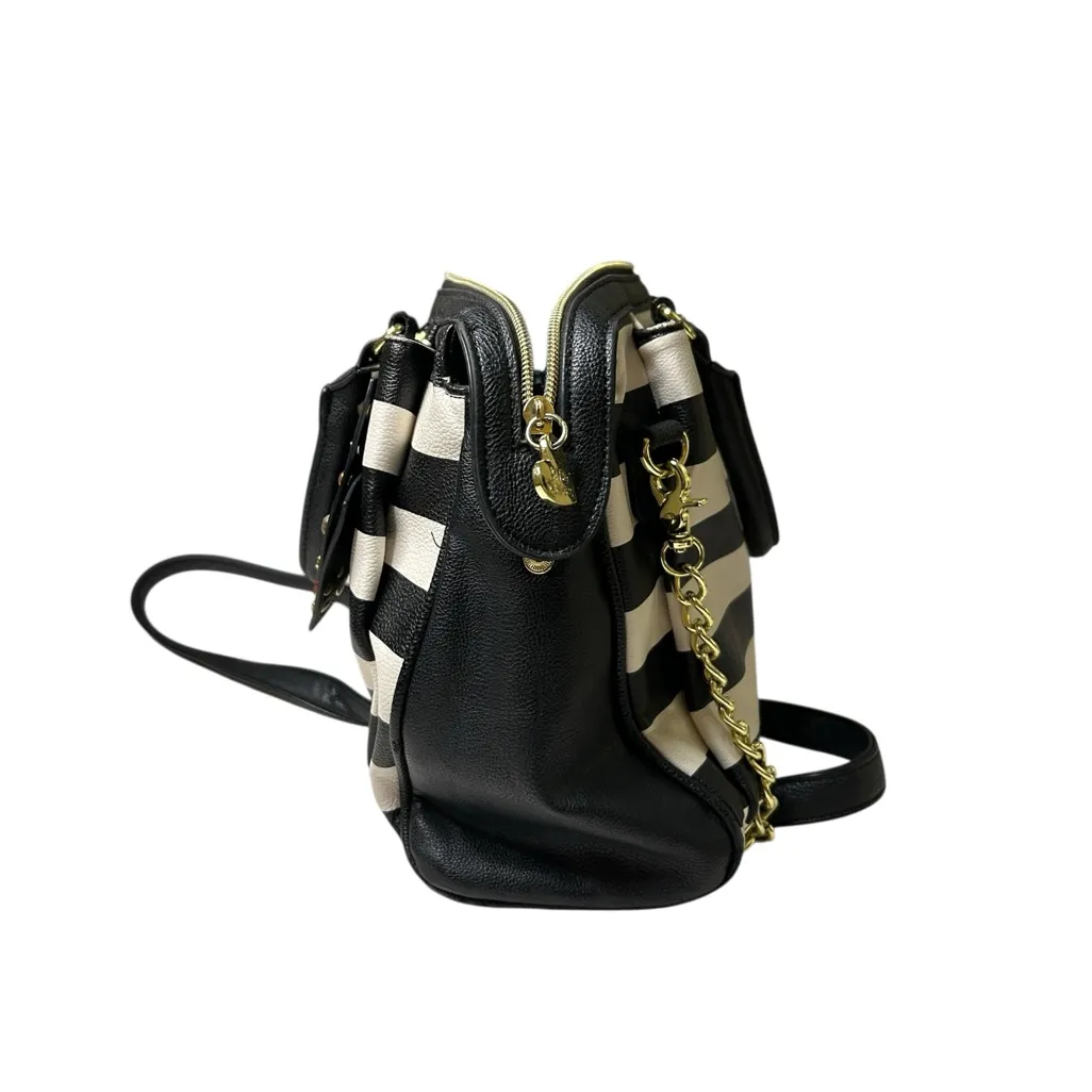 Whimsigoth Kitschy Glam Betsy Johnson Girly Grunge Awning Striped Y2K Crossbody - Image 3